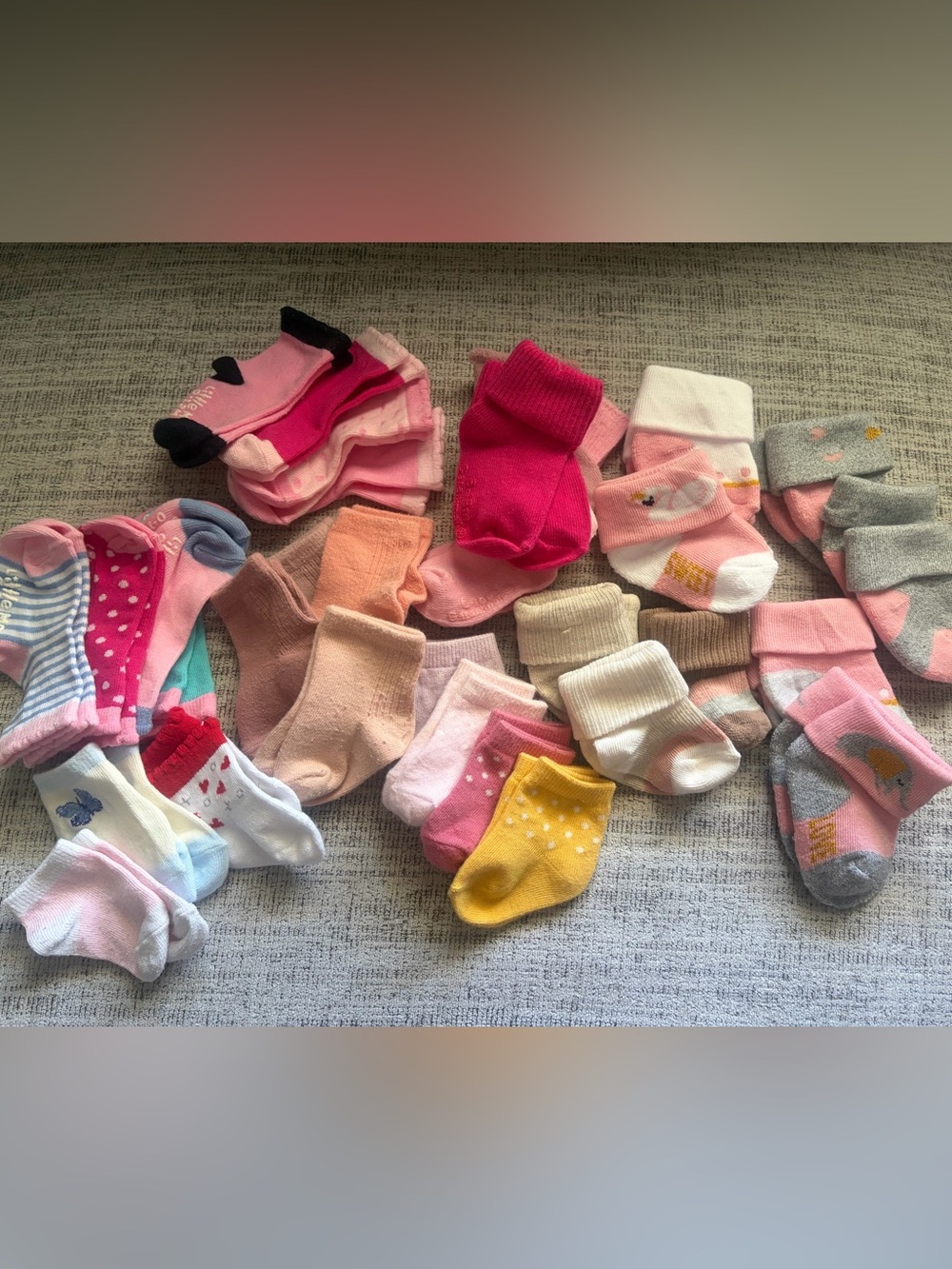 Mixed bundle baby girl socks 32 pairs 0-12months